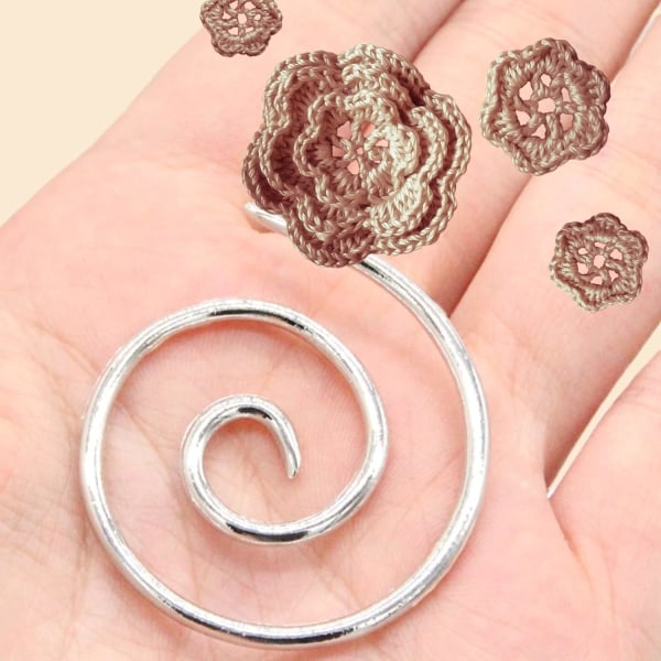 #3 Spiralstrikknåler, Buede Tapestrynåler, Spiral#