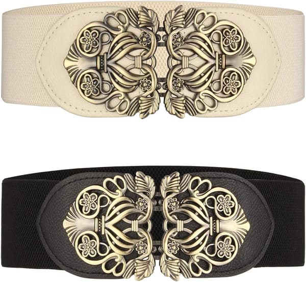 Dame Elastisk Bredt Midjebånd 2-delt Retro Elastisk Midjebånd