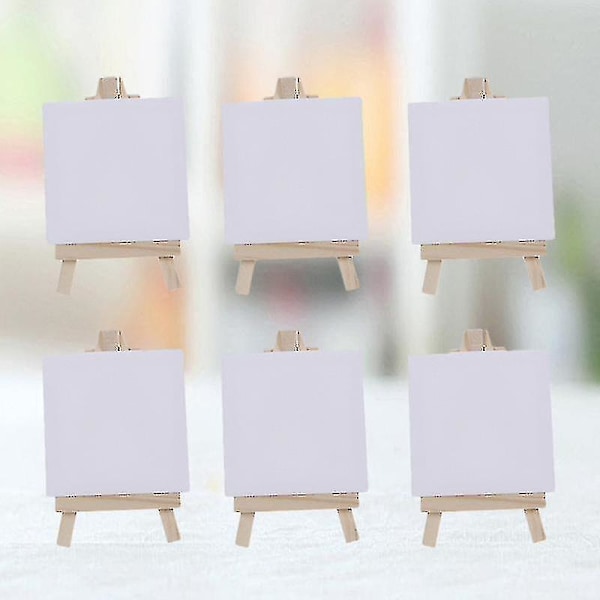 12 stk. Mini Lerret Staffeli Sett