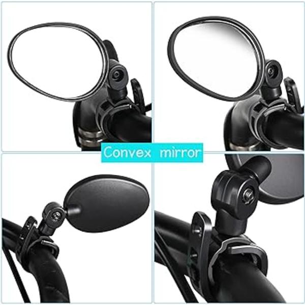 2 stycken cykelbackspeglar 360 graders justerbar roterbar styre M