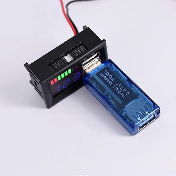 Blå LED Digitalt Display Voltmeter Mini Spenningsmåler Volt Tester Panel For DC 1