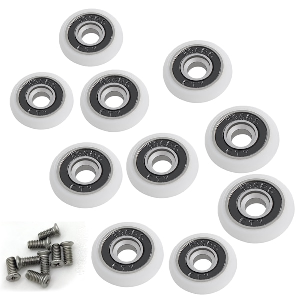 /#/Set med 8 ersättningsduschdörrhjul Diameter 25mm/#/