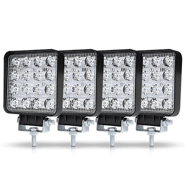 *4 stk LED arbeidslys 3 tommer 48W LED arbeidslys søkelys tåkelys for bil lastebil UTV SUV Offroad traktor båt*