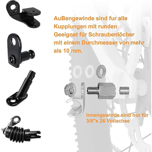 Cykelaxeladapter för cykelvagnar - Universell kopplingsadapter