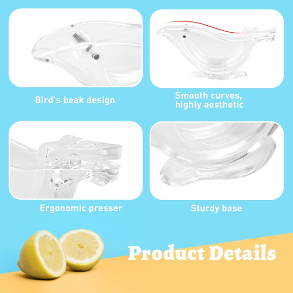 2 stk. Manuel Citronpresser, Akryl Manuel Citron Skiver Presser, P