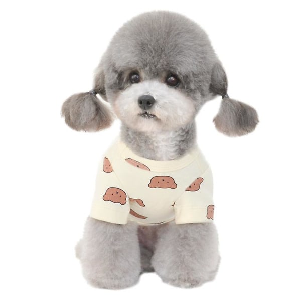 Hundkläder valpkläder kattkläder teddy pomeranian bichon två fötter apparelLGrön