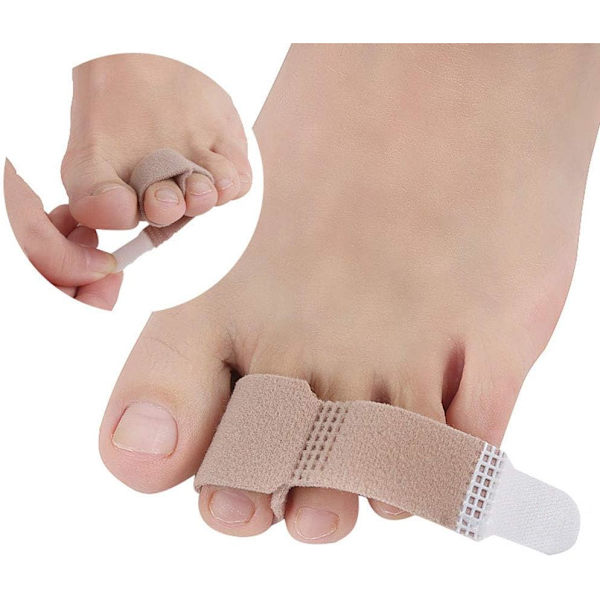 *[6X] Hammertåbandage, skena för brutna tår, vadderad för att korrigera ha*