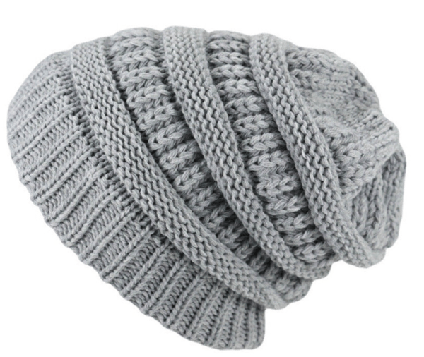 *Vinter Sloth Beanie, Strikket Ullue Med Satengfôr For Menn*