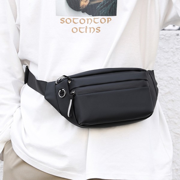 #Axelremsväska Unisex Bältesväska Vattentät Handsfree Midjeväska#