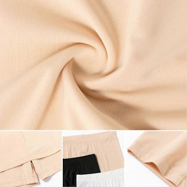 Dam Underkjol Shorts Säkerhetsbyxor Mjuka Stretch Ice Silks Leggings Hudfärg 1st