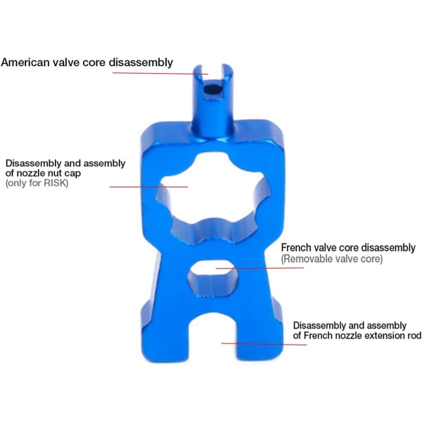 4-i-1 Sykkelventilkjernefjerner Verktøy Trekker Verktøy Aluminium