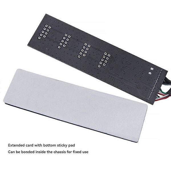 USB2.0 Header Splitter 9 Pin 1 til 4 Udvidelseshub Splitter med SATA Interface Kabel til PC Mainboard Adapter