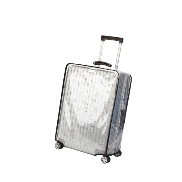 #Sort kant transparent vandtæt PVC kufferttæppe, 22 tommer#