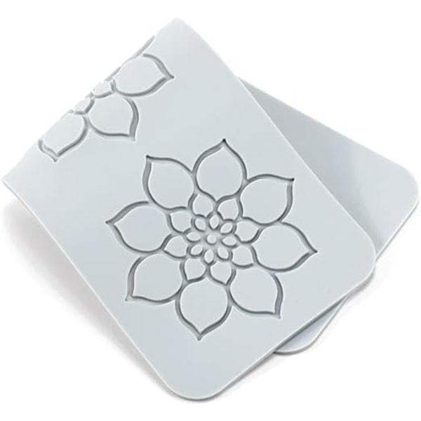 3-håls Mandala, Silikon Lacematta, Ätbar Sockerhantverkstryck