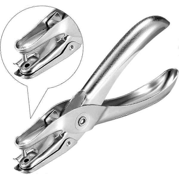 Metall Hålslagare Enkel Hålslagare Papper Hålslagare Biljett för Skola, Hem och Kontor, 3-pack (1/8 tum H