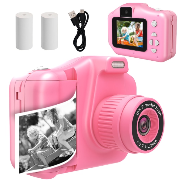 #Rosa digitalkamera utskriftskamera for barn#
