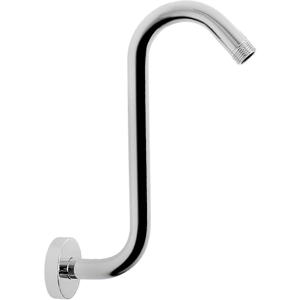S-formet Stigerør for Dusjhode - Forlengerarm for Dusjhode med Flens, 30 cm (krom)
