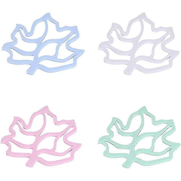 Silikon Gryteunderlag Matte. 4 Stykker Varmebestandige Matter Brikke Varme Pads Sklisikker Bordmatte Flow