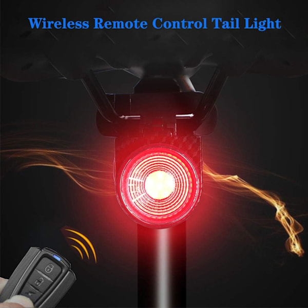 Cykel Baglygter, Smart Baglygte Alarm, USB Opladning Baglygter