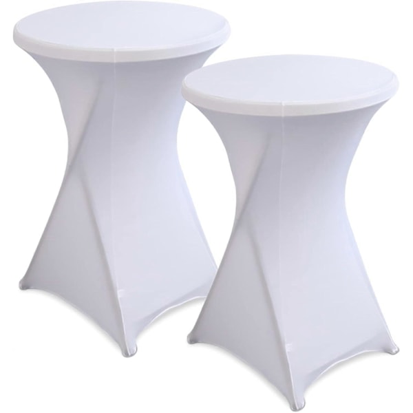 Strækbart Dækkeserviet 2 Stykker Vaskbart Polyester Dækkeserviet Rundt Dækkeserviet Cocktailbord Beskytter 80x110 cm Stræk Polyester til Bar Bryllup Cockt