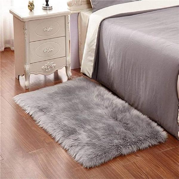 Fleece-matto Villalammasmatto Tekokarva Matto Pehmeä Pitkä