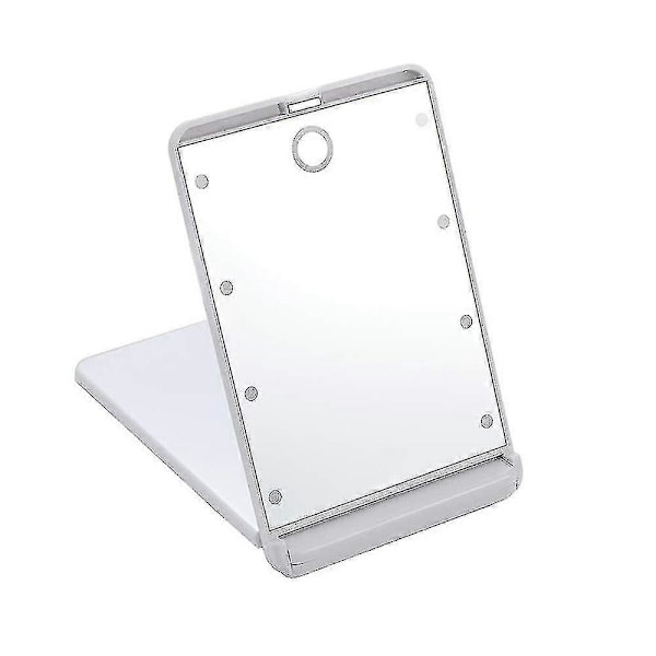 Kosmetisk Spegel Med LED-belysning, Dimbar Touch Sensor Förstoringsglas Vikbar Sminkspegel För Kvinnor Portabel