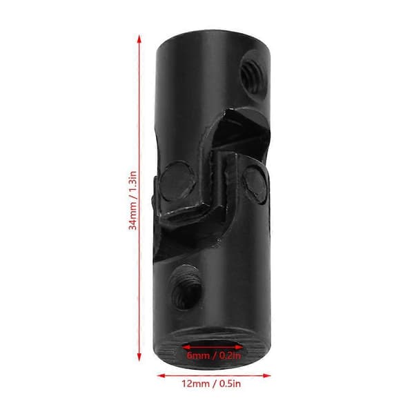 Akselkobling Motorforbindelse DIY Styring Universalled 6*12*34mm