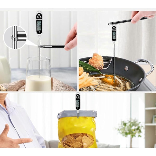 Kjøtt Mat Godteri Termometer, Probe Øyeblikkelig Avlesning Termometer, Digital Matlaging Kjøkken Grill Termometer med Lang Probe