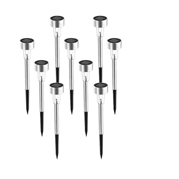 9-pack solcellsdrivna utomhusbelysning för gångvägar, LED-lampor för trädgård