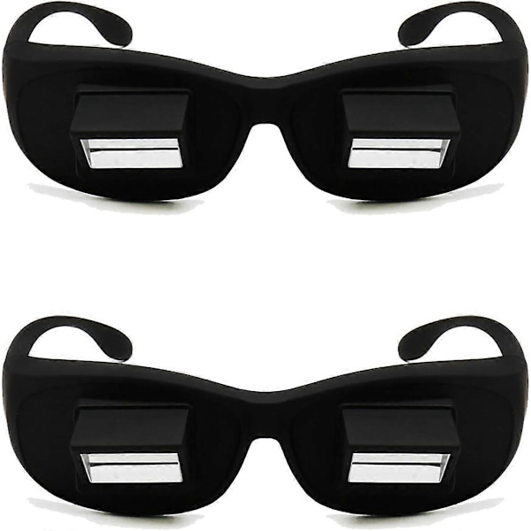 2 stk. Lazy Glasses, Universelle HD-sengeprismespekler Horisontale briller Relax Lazy Readers Briller Prismeperiskop for liggende lesing