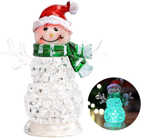 *Julelys - Snemand Lampe - Julemand - Skrivebordsdekoration*