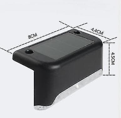 12 stk. Vanntett Solcelle Gjerdelampe, Trappelys, IP65 LED Solcelle Hagelys