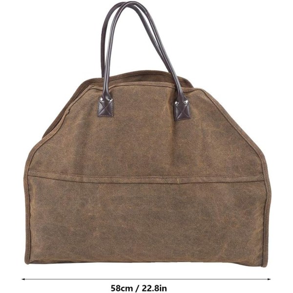 #Bärbar Canvas Shopping Bag Vedförvaring Organizer Eldstad Tillbehör#