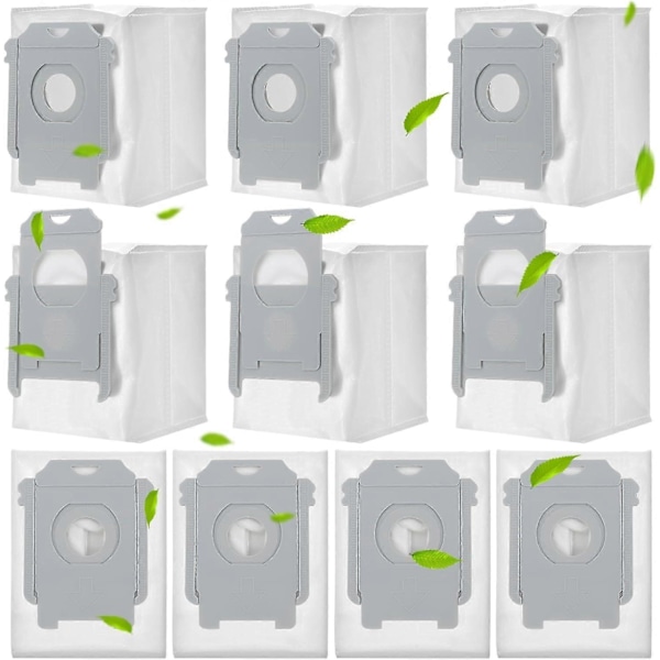 10 Pakk Støvsugerposer for Irobot Roomba i7 i7+ i7 Plus S9 S9+ i3 i3+ i4 i4+ i6 i6+ i8 i8+ J7 J7+ E5 E6 E7 Erstatningspose for Irobot Roomba Alle