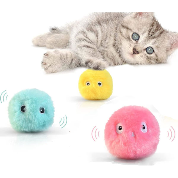 3-pack Fågelformad Kattleksakboll med Kattmynta, Realistisk Interaktiv