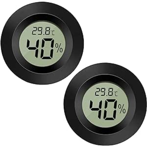 2 Pak Hygrometer Termometer Digital LCD Skærm Udendørs Luftfugtighed
