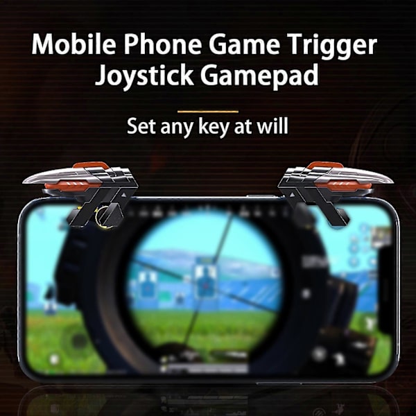 Mobil Spillkontroller Rask Respons Lav Latens Høy Sensitiv Ultralett Bred Kompatibel Mobil Spillkontroller 6 Finger Trigger Joystick Telefon