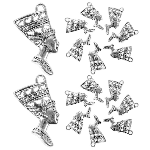20 st Egyptisk Drottning Hänge Metall Smycke Berlock DIY Egyptisk Drottning Berlock Halsband DIY Berlock