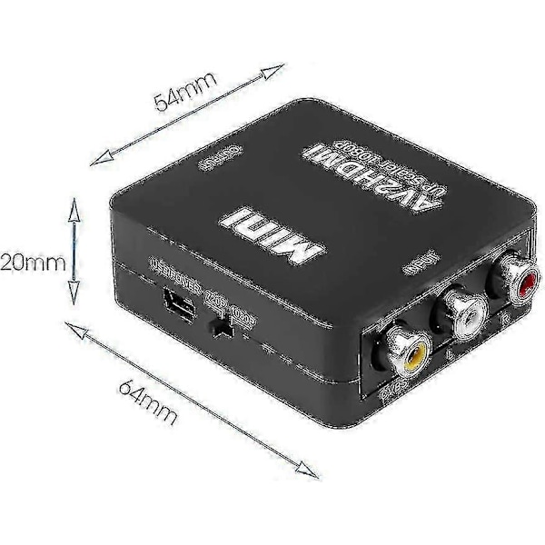 Wii HDMI -sovitin, Wii HDMI:ksi 720/1080p HD -muunninsovitin 3,5 mm:n äänilähdöllä, Wii 2 HDMI -muunnin Wii-monitorille, -projektorille ja -televisiolle, Ghtc