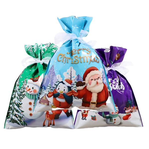 #3 st julgåvor med dragsko, 24*32cm presentpåsar#
