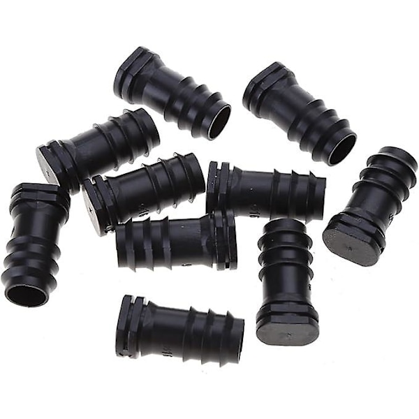 10 kpl 16 mm:n tippakasteluletkun adapterikärkiä puutarhan kasteluletkuille, puutarhakastelutarvikkeet, letkun kärjet (musta 33x17 mm)