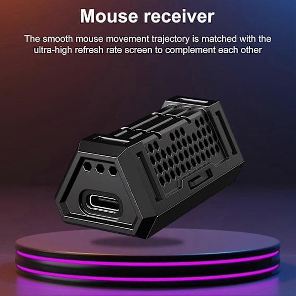 4K-vastaanotin hiirelle Plug-Play langaton hiirivastaanotin A5 Pro -malleille Alhainen latenssi 4000 Hz:n päivitystaajuus Hiirisovitin A5 Pro Max -peli lisävarusteille