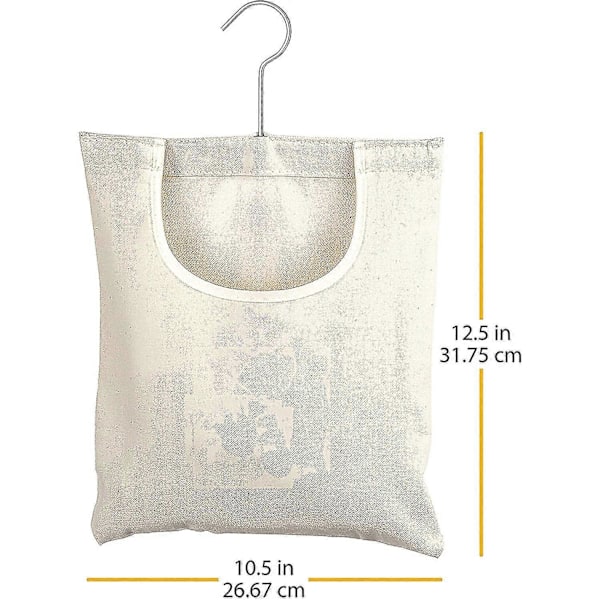 Praktisk klesklypepose - rommer 100 mellomstore klesklyper, slitesterkt polyestermateriale, krok