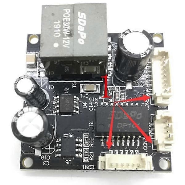 PM3812AT 2A Isoleret Industriel Temperaturresistent POE-modul 25,5W