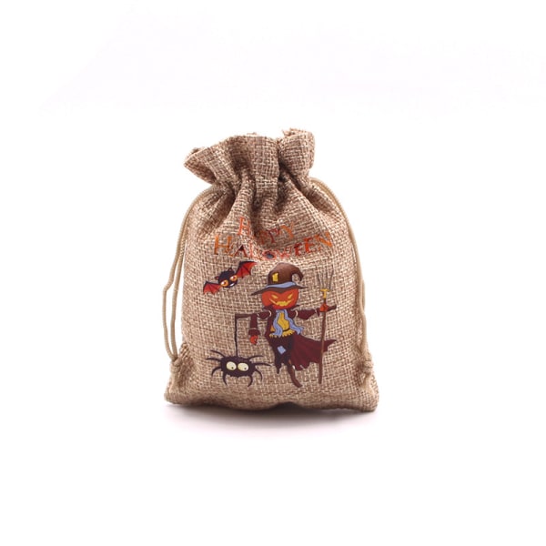 50 Pakk (15 x 20 cm) Juteposer Halloween Trick Or Treat Jute