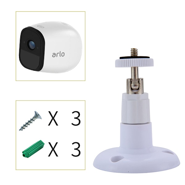 #(4-pack) Väggfäste för inomhus/utomhus säkerhetskamera, justerbart takfäste för Arlo Arlo Pro och andra kompatibla modeller (vit)#