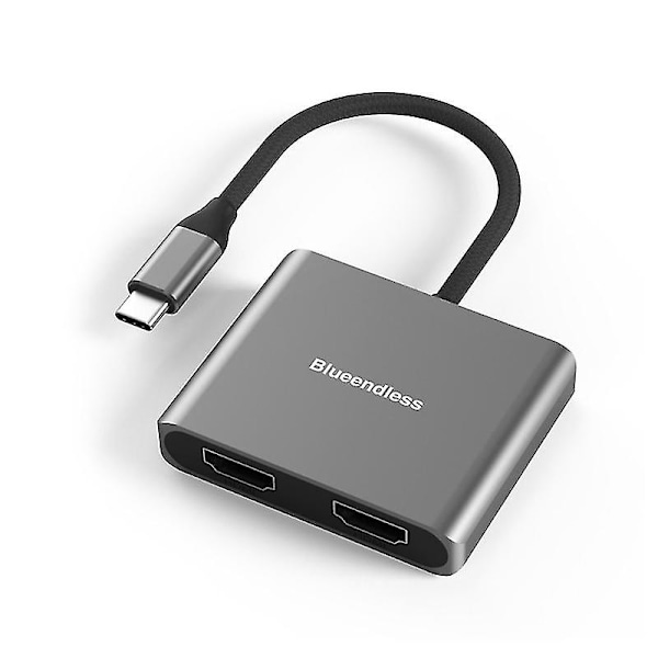 Usb Type C til Dobbelt 4k Hdmi-kompatibel Adapter til Multi Skærm Konverter