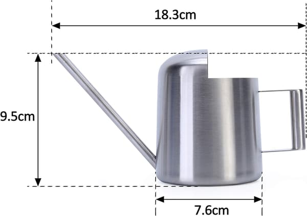 Tyk Børstet Rustfrit Stål Vandkande 11OZ/300ml Lang Tud