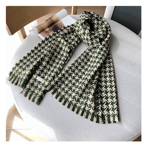 #Varm rutig sjal imitation kashmir 55*190cm#