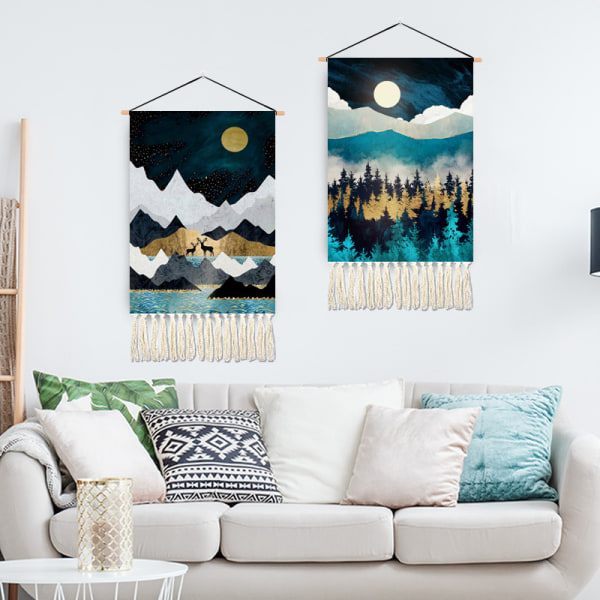 /#/2-pack Nightscape tapestries - 35×50cm Japanese wall decoration/#/